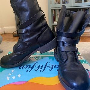 Black classic combat boots